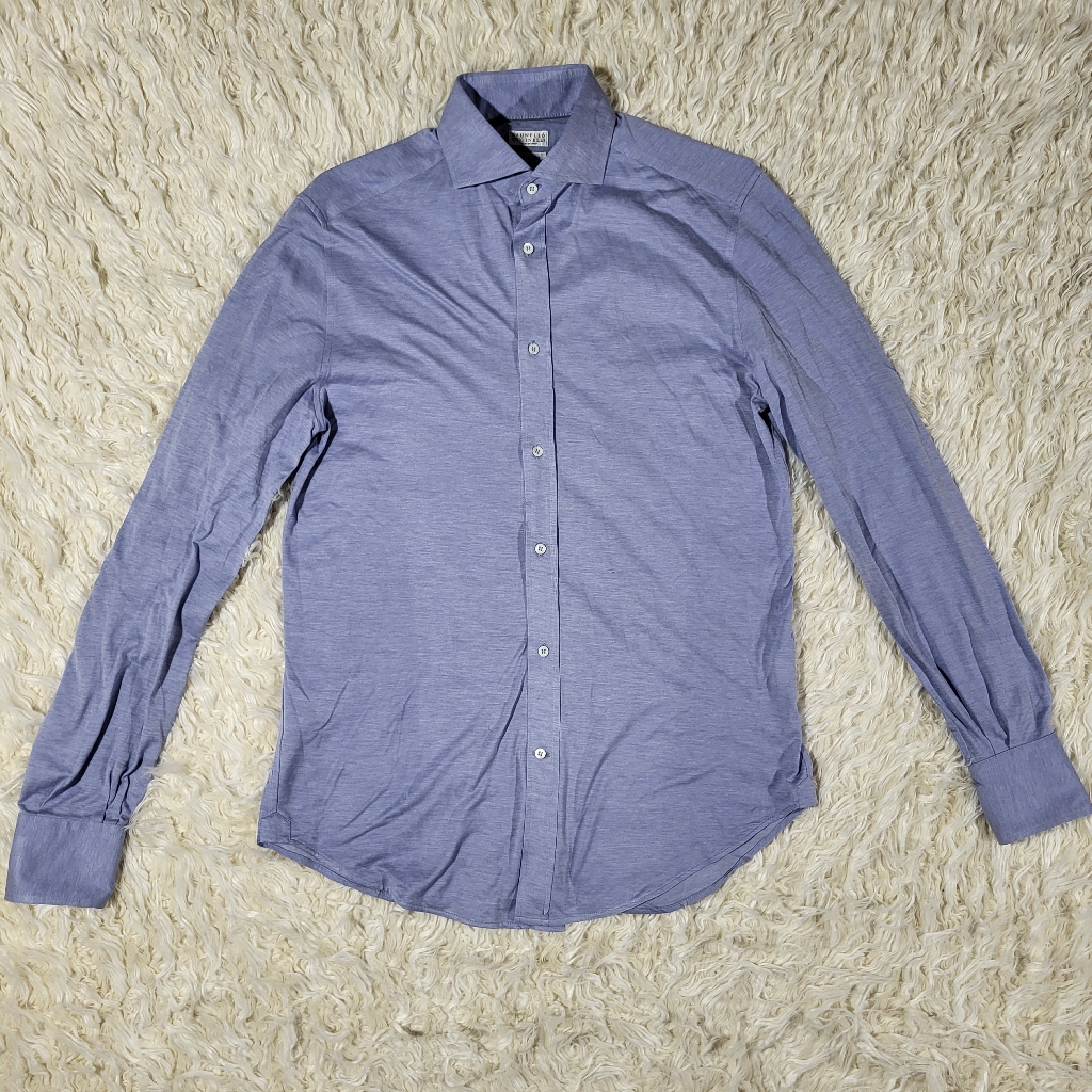 Brunello Cucinelli Button Down Basic Fit Shirt Long Sleeve Mens Size 48